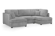 Cove Bouclé Grey U-Shape Corner Sofa – handmade sofa by Dune & Pine, UAE